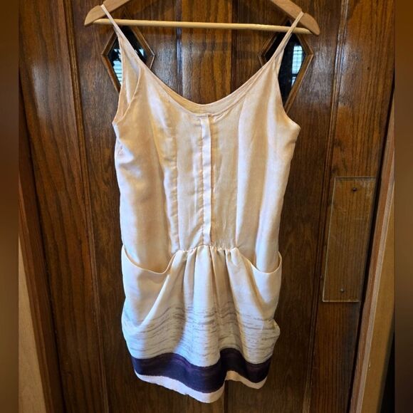 GAP Silky Spaghetti Strap Drop Waist Dress Pink Sz 4 - Picture 1 of 12